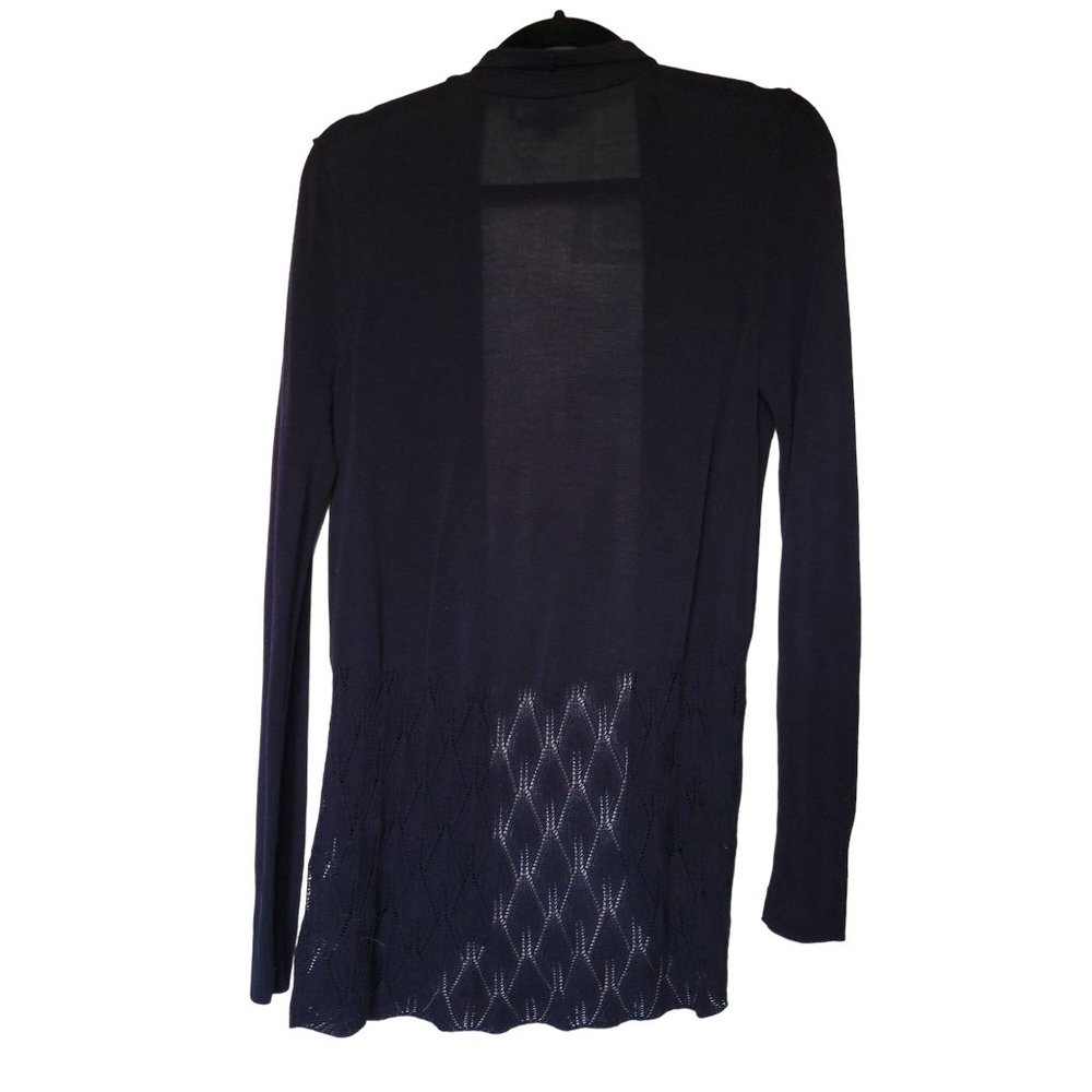 89TH & MADISON Blue Long Sleeve Open Front Duster Cardigan Women's Medium 1277